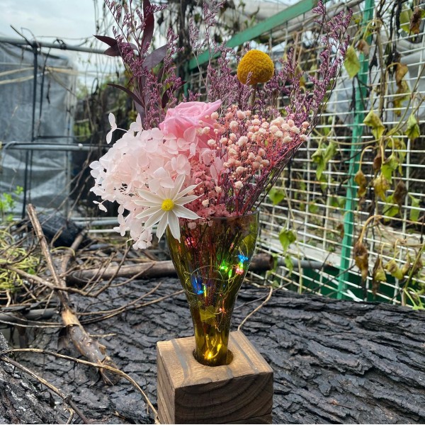 環保酒樽永生花座DIY工作坊