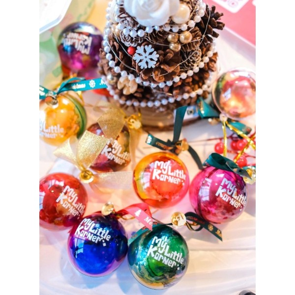 酒精墨水聖誕球DIY工作坊