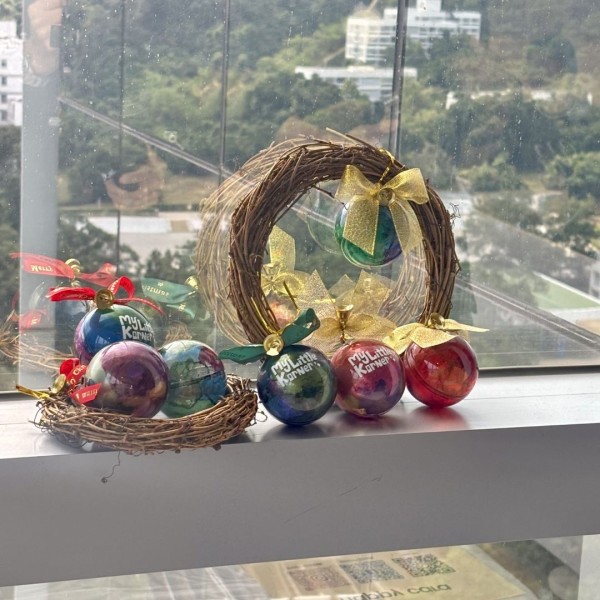 酒精墨水聖誕球DIY工作坊